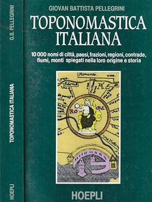 Bild des Verkufers fr Toponomastica italiana zum Verkauf von Biblioteca di Babele