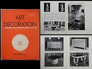 ART ET DECORATION JUIN 1934 JARDINS, LOUIS SUE, ANNENKOFF, GASTON CONTESSE