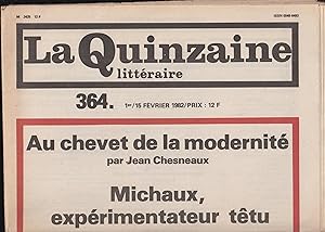 Image du vendeur pour La Quinzaine littraire n 364 mis en vente par PRISCA