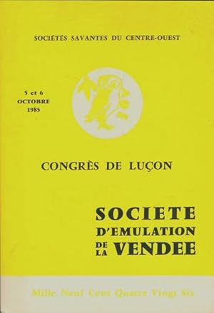 Soci t  d' mulation de la Vend e 1986 - Collectif