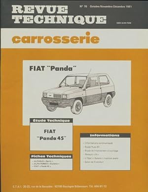Revue technique automobile n?76 : Carrosserie Fiat panda - Collectif