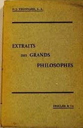 Image du vendeur pour Extraits des grands philosophes mis en vente par Librairie Le Valentin, Lausanne