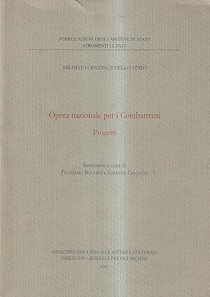 Opera Nazionale per i Combattenti. Progetti