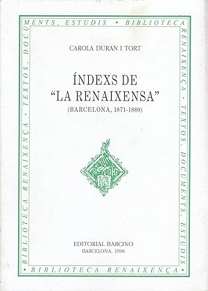 ÍNDEX DE "LA RENAIXENSA" (BARCELONA, 1871-1880)