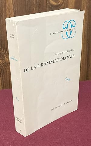 Seller image for De la grammatologie (Collection Critique) for sale by Palimpsest Scholarly Books & Services