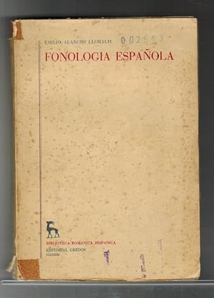 Imagen del vendedor de Fonologa espaola. a la venta por La Librera, Iberoamerikan. Buchhandlung