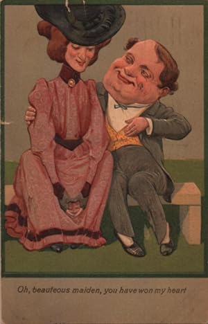 Imagen del vendedor de romance postcard: Oh, Beauteous Maiden, You Have Won My Heart a la venta por Mobyville