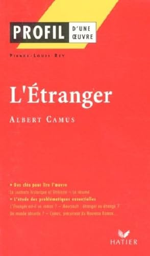 Immagine del venditore per L' Etranger : Profil D'une Oeuvre -Language: french venduto da GreatBookPricesUK
