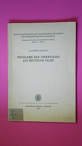 Seller image for PROBLEME DER INSEKTIZIDE AUS HEUTIGER SICHT. for sale by Butterfly Books GmbH & Co. KG