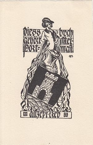 Imagen del vendedor de Diess Buch geh�rt Mel. Portmann. Eignerwappen. "Allzeyt trev". a la venta por Antiquariat  Braun