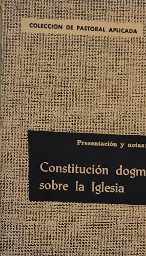 Seller image for Constitucin dogmtica sobre la Iglesia for sale by Librera Alonso Quijano