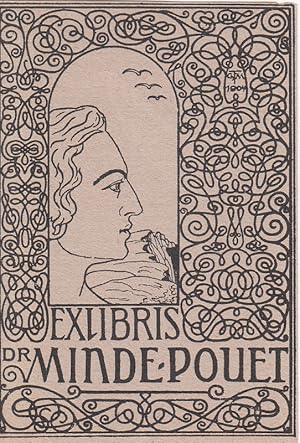 Seller image for Exlibris Dr. Minde pouet. Kopf und kalligrafische Ornamentik. for sale by Antiquariat  Braun