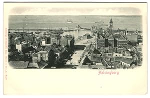 Relief-Ansichtskarte Helsingborg, Strasse zum Hafen
