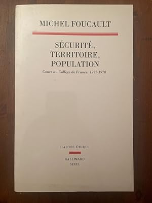 Immagine del venditore per Scurit, Territoire, Population - Cours au Collge de France 1977-78 venduto da Librairie des Possibles