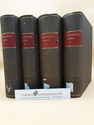 Bild des Verkufers fr Aristotelis Opera - Accedunt Fragmenta Scholia Index Aristotelicus: Volumen Primum, Altertum, Quartum and Quintum ; VOLUME 3 MISSING (4 Volumes) zum Verkauf von Roland Antiquariat UG haftungsbeschrnkt