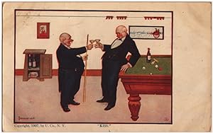 Seller image for billiards at the club postcard: Kiss for sale by Mobyville