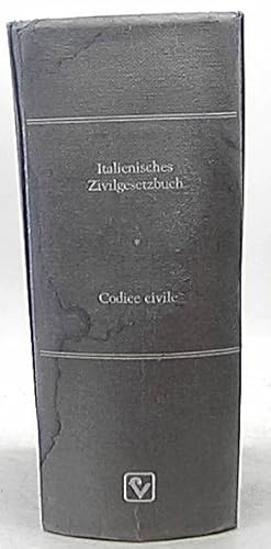 Bild des Verkufers fr Italienisches Zivilgesetzbuch. Codice civile. Zweisprachige Ausgabe. zum Verkauf von Antiquariat Unterberger