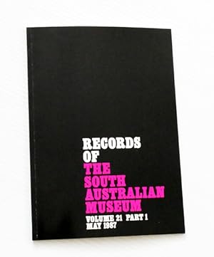 Seller image for Records of the South Australian Museum Volume 21 Part 1 May 1987 for sale by Adelaide Booksellers