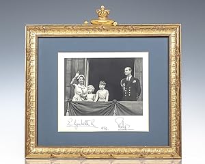 Queen Elizabeth II and Prince Philip Signed Photograph.
