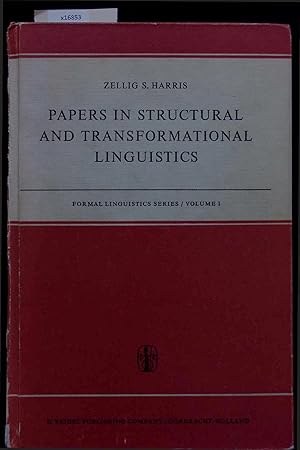 Bild des Verkufers fr Papers in Structural and Transformational Linguistics. Volume I zum Verkauf von Antiquariat Bookfarm