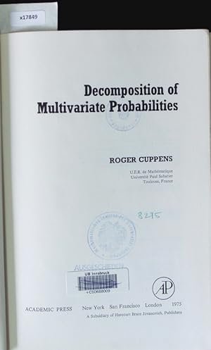 Image du vendeur pour Decomposition of Multivariate Probabilities. mis en vente par Antiquariat Bookfarm