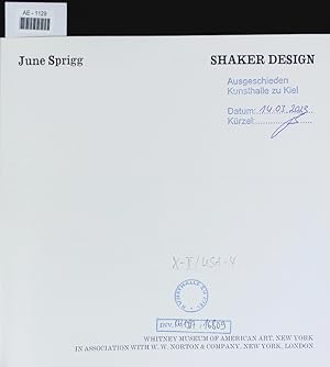 Immagine del venditore per Shaker Design. venduto da Antiquariat Bookfarm