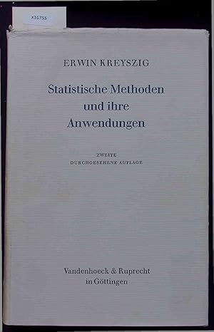 Seller image for Statistische Methoden und ihre Anwendungen. Zweite Durchgesehene Auflage for sale by Antiquariat Bookfarm