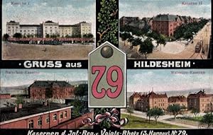 Ansichtskarte / Postkarte Hildesheim, Inf. Reg. v. Voigts Rhetz 3. Hannoversches Nr. 79, Waterloo...