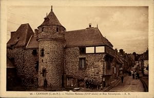 Ansichtskarte / Postkarte Lannion Côtes dArmor, Alte Häuser, Rue Kerampont