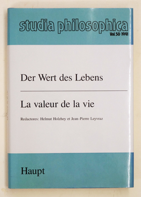 Bild des Verkufers fr Der Wert des Lebens. Bioethik in der Diskussion. . La valeur de la vie. Le Dbat autour de la bbiothique. zum Verkauf von antiquariat peter petrej - Bibliopolium AG