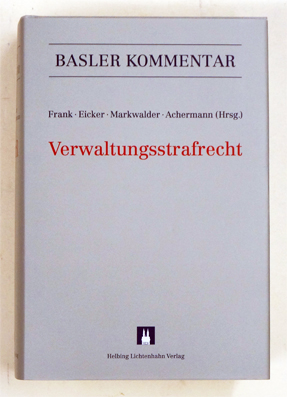 Immagine del venditore per Verwaltungsstrafrecht. Basler Kommentar. venduto da antiquariat peter petrej - Bibliopolium AG