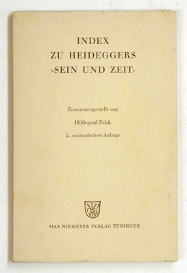 Immagine del venditore per Index zu Heideggers Sein und Zeit. venduto da antiquariat peter petrej - Bibliopolium AG