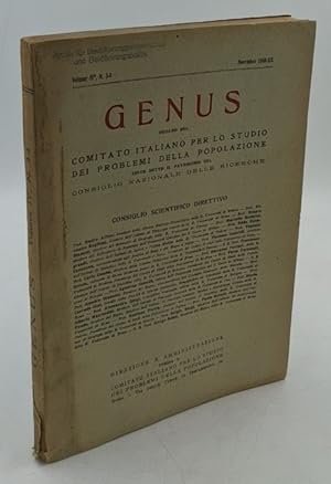 Genus - Volume IV, N. 3-4, Novembre 1940 - XIX : organo del Comitato italiano per lo studio dei p...