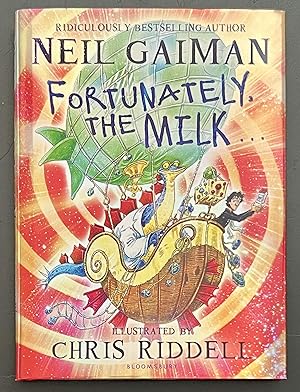 Image du vendeur pour Fortunately the Milk - Double Signed & Doodled: (Title Page) Uk 1st Ed. 1st Print HB mis en vente par Clearbury Books