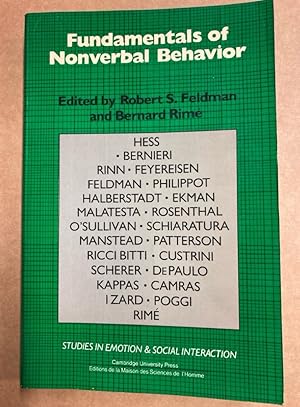 Bild des Verkufers fr Fundamentals of Nonverbal Behavior. zum Verkauf von Plurabelle Books Ltd