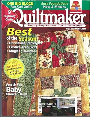 Image du vendeur pour Quiltmaker, November/December 2008 Issue mis en vente par Vada's Book Store