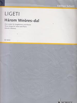 Seller image for Harom Weores-dal - Three Songs for Voice and Piano for sale by Hancock & Monks Music
