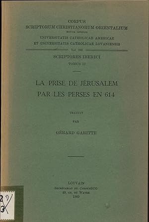 Imagen del vendedor de La Prise de Jrusalem par les Perses en 614 a la venta por avelibro OHG
