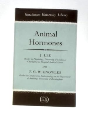 Imagen del vendedor de Animal Hormones (University Library) a la venta por World of Rare Books