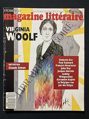 MAGAZINE LITTERAIRE-N°275-MARS 1990-VIRGINIA WOOLF