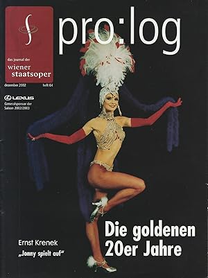 Imagen del vendedor de pro:log das journal der wiener staatsoper dezember 2002 Saison 2002 / 2003 Heft 64 a la venta por Programmhefte24 Schauspiel und Musiktheater der letzten 150 Jahre