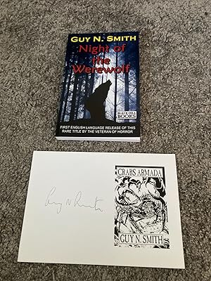 Seller image for NIGHT OF THE WEREWOLF: UK FIRST EDITION & SIGNED POSTCARD for sale by Books for Collectors