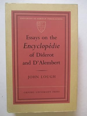 Essays on the Encyclopedie of Diderot and D'Alembert