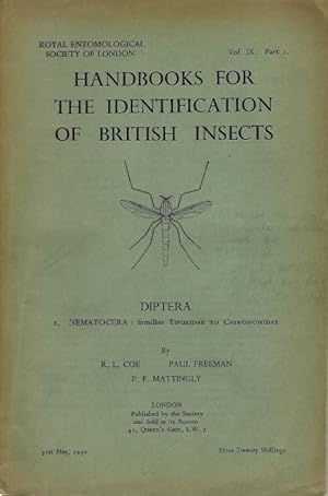 Imagen del vendedor de Diptera 2. Nematocera: families Tipulidae to Chironomidae (Handbooks for the Identification of British Insects 9/2 a la venta por PEMBERLEY NATURAL HISTORY BOOKS BA, ABA
