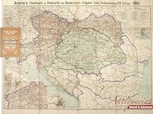 "Artaria's Eisenbahn- u. Postkarte von Oesterreich-Ungarn. Vierte Neubearbeitung. 10. Auflage. 19...