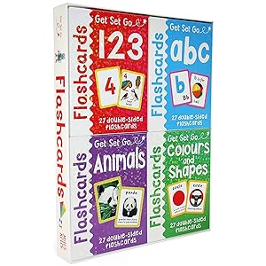 Seller image for Get Set Go Wipe Clean Flashcards 4 Books Collection Set (ABC Letters, 123 Numbers, Colours & Shapes, Animals) for sale by Books 4 People