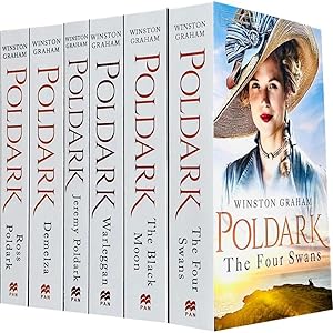 Image du vendeur pour Winston Graham Poldark Volume 1 to 6 Books Collection Set A Novel of Cornwall (Ross Poldark, Demelza, Jeremy Poldark, Warleggan, The Black Moon, The Four Swans) mis en vente par Books 4 People