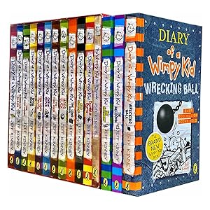 Seller image for Diary Of A Wimpy Kid Collection 15 Books Set BY Jeff Kinney Wrecking Ball, The Getaway for sale by Books 4 People