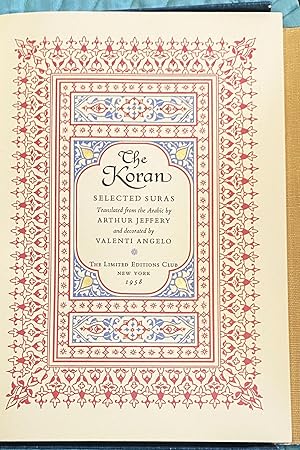 Image du vendeur pour The Koran, Selected Suras mis en vente par My Book Heaven