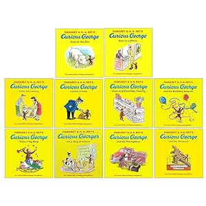 Imagen del vendedor de The Curious George Collection Series 10 Books Box Set Fire-fighters, Birthday Surprise, Dinosaur, Goes to the Zoo, Goes to a Chocolate Factory & MORE a la venta por Books 4 People